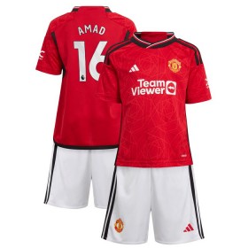 Camisolas Manchester United Amad 16 Criança 1º Equipamento Principal 2023-24 Manga Curta
